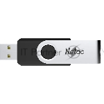 Флешка USB Netac U505 (NT03U505N-032G-32BK), 32Gb, USB 3.0, R/W 110/45, черный/серебристый