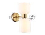 Настенный светильник Ambrella light LH56097/2 BS/FR латунь/белый матовый E14*2 max 40W 215*120*300