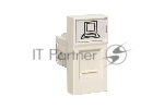Розетка компьютерная RJ45 EKF PROxima, категории 5e (ширина 1 модуль) E1MK015E-135-10