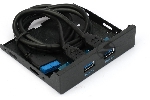 Планка USB 3.0 на переднюю панель 3.5" Gembird FP3.5-USB3-2A, USB, 2xUSB-A 3.0, USB