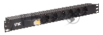 Блок ITK PDU 6 розеток DIN49440 (нем. cтанд.), с автоматом на 10А,1U, без шнура, вх. IEC320 C14, алюминиевый профиль, черный