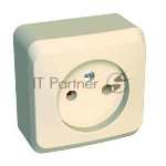 Розетка 1-м ОП Этюд 16А IP20 без заземл. крем. SchE PA16-001K