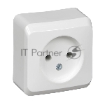 Розетка без заземления без шторок Systeme electric PA16-001B ЭТЮД О/У 16А 250B, белый,