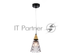 Светильник Ambrella light LH58111 BK/LW/SM черный/светлое дерево/дымчатый E14 max 40W D110*1500