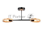 Светильник Ambrella light TR8244/2 BK/LWD черный/светлое дерево E27/2 max 40W 590*165*220