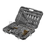 Набор инструментов Denzel 1/2", 1/4", 3/8", CrV, S2, пластиковый кейс, 216 предметов