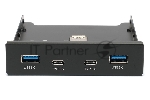 Планка на переднюю панель Gembird FP3.5-USB3-2A2C, USB, 2xUSB-A 3.0 + 2xType-C, 3.5"