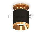 Светильник Ambrella Light XS7402101 SBK/PYG черный песок/золото желтое полированное MR16 GU5.3 (N7929, C7402, N7034)
