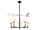 Люстра Ambrella light LH75153/5 BK/FR черный/белый матовый E14*5 max 40W D730*580