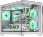 Компьютерный корпус AeroCool/Formula Crystal U2M Floe белый без БП mATX 1xUSB 3.0 audio bott PSU