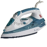 Утюг Delta LUX DL-710 белый с серо-голубым, 2400 Вт, 25 г/мин, 130 г/мин, 320 мл