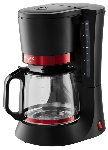 Кофеварка Delta LUX DL-8152 черная с красным