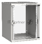 Шкаф ITK LWE3-15U66-GF LINEA WE 15U 600x600 мм дверь стекло серый