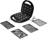 Сэндвичница POLARIS PST 0105 мощность 850 Вт механическое управление материал корпуса: металл и пластик панель для сэндвичей, панель-гриль, панель для венских вафель, панель для орешков, панель для тонких вафель защита от перегрева антипригарное покрытие индикатор работы, вид 3