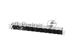 Блок розеток Rem-10 без шнура с фил. и инд., 10 IEC 60320 C13, вход IEC 60320 C14, 10A, алюм., 19" (R-10-10C13-FI-440-Z)