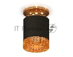 Светильник Ambrella Light XS7402103 SBK/PYG/CF черный песок/золото желтое полированное/кофе MR16 GU5.3 (N7929, C7402, N7195)
