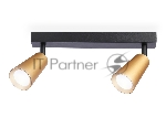 Накладной поворотный спот Ambrella light TA13146/2 BK/GD черный/золото GU10/2 max 12W 295*60*130