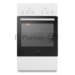 Плита электрическая Maunfeld MEC55CW07 белый, конфорок 4 шт, духовка 60 л, 50 см x 85 см x 60 см