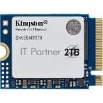 Накопитель SSD Kingston NV3, 2000Gb, M.2(22x30мм), NVMe, PCIe 4.0 x4, 3D TLC, R/W 6000/5000Mb/s, TbW 640, DWPD 0.2