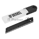 Лезвия Denzel 18 мм, сталь SK4 - 0,5 мм, супер острые, многосегментные, 5 шт.