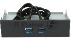 Планка USB 3.0 на переднюю панель 5.25" Gembird FP5.25-USB3-2A, USB, 2xUSB-A 3.0, USB