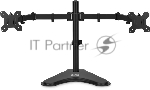 Кронштейн для мониторов ЖК Buro BU-M042-D черный, 17"-32" макс. 16 кг, настольный, поворот и наклон верт.перемещ.