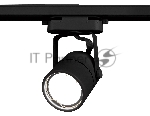 Трековый однофазный светильник со сменной лампой Ambrella light GL5102 BK черный GU10 max 12W