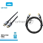 Кабель Vention DisplayPort v2.1 20M/20M - 5м Тканевая оплетка