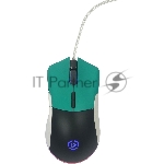 Мышь проводная Raskat MG017 черный/зеленый/белый, 6200 dpi, USB, кнопки - 7
