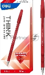 Набор ручек шариковых Deli Think EQ8-RD, красные чернила (12шт), линия 0.5мм