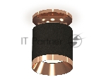 Светильник Ambrella Light XS7402121 SBK/PPG черный песок/золото розовое полированное MR16 GU5.3 (N7930, C7402, N7035)