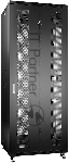 Шкаф серверный напольный Cabeus ND-05C-42U80/100-BK IP20, 42U, 2055х800х1000 мм (ВхШхГ), дверь: перфорация, боковая панель: сплошная, разборный, черный
