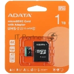 Флеш карта ADATA AUSDX1TUI3V30SA2-RA1, 1Tb microSDXC Class 10 UHS-I U3 V30S A2 100/80 MB/s (SD адаптер)