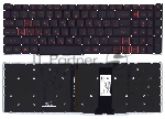 Клавиатура для ноутбука Acer Nitro 5 AN515-54 черная с красной подсветкой (стрелки в рамке)