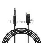 Кабель аудио MORE CHOICE (4610196409837) UK28i AUX 3.5мм Lightning 8-pin 1м, черный