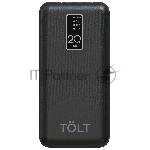 Портативный аккумулятор TOLT Lit K92 Black, 20000mAh, 10W, black, CCC/ Powerbank TOLT Lit K92 Black, 20000mAh, 10W, black, CCC