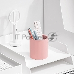 Стакан для канцелярских принадлежностей Deli ENS023 PINK Nusign круглая 83x95мм пластик розовый, вид 5