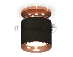 Светильник Ambrella Light XS7402122 SBK/PPG черный песок/золото розовое полированное MR16 GU5.3 (N7930, C7402, N7015)