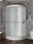 Душевая кабина BAU Dream 90x90х215, рифленое закаленное стекло, белая, вид 4