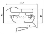 Уплотнитель двери для холодильника Indesit, Ariston, Hotpoint, Stinol C00854017