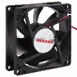 Вентилятор для корпуса Rexant RX 8025MS 24VDC черный, 80 мм, 2600 об/мин, 30 дБ, 2 pin