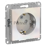 Механизм розетки 1-м СП AtlasDesign с заземл. защ. шторки 16А жемчуг SchE ATN000445