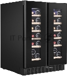 Винный шкаф Temptech OX2DX60DRB черный, 116 л, 2 отсека, 38 бут., класс G, вид 2