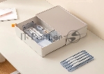 Короб для хранения Deli XDM31grey 1 выдвижной ящик 250x220x125мм серый пластик