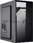 Компьютерный корпус KingPrice KPCC-MN208 черный без БП mATX 1x80мм 2x120мм 2xUSB 2.0 audio