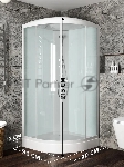 Душевая кабина BAU Dream 90x90х215, рифленое закаленное стекло, белая, вид 2