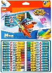 Восковые мелки Deli EC21020 Super Wings 24 цвета, картонная коробка с европодвесом, вид 11