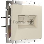 Розетка двойная Werkel Ethernet RJ-45 (слоновая кость) W1181103