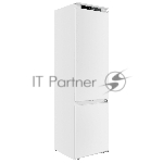 Встраиваемый холодильник Maunfeld MBF19354NFWGR LUX Inverter белый двухкамерный 209/64 л морозилка снизу, No Frost