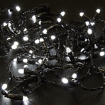Гирлянда Neon-night Нить 10м, эффект мерцания (каждый 5-ый), черный ПВХ, 230В, белый